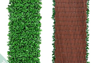 Instant Green Walls: Expandable Laurel Leaf & Ligustrum Ficus Trellis Panels
