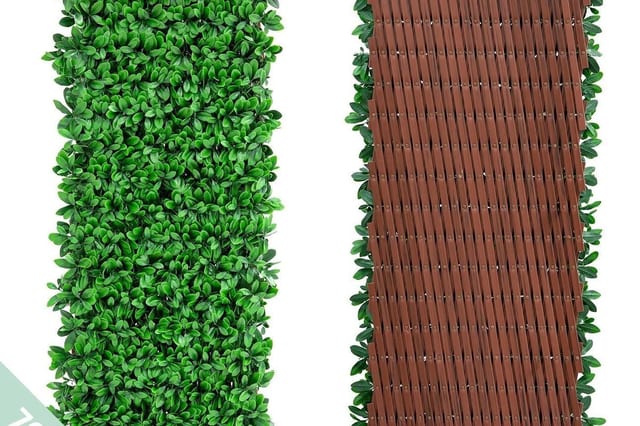 Instant Green Walls: Expandable Laurel Leaf & Ligustrum Ficus Trellis Panels